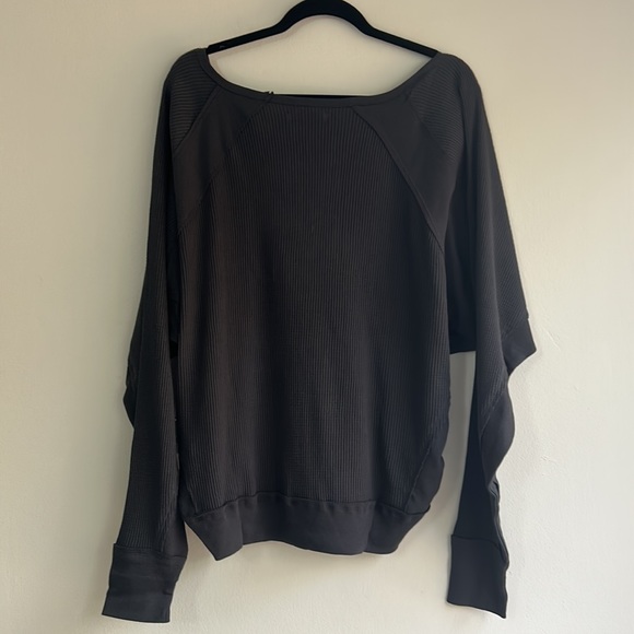 NWT Free People Santa Clara Long Sleeve Thermal Black Medium - Picture 5 of 10